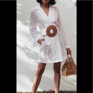 🤎🤍Cult Gaia Harper Shirtdress and Gemma Rattan Buckle Belt🤍🤎